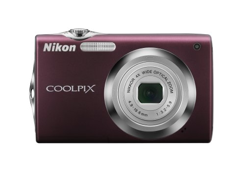 Nikon Coolpix S3000 12.0 MP Digital Camera with 4x Optical Electronic Vibration Reduction (VR) Zoom and 2.7-Inch LCD (Plum)