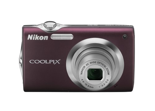 Nikon Coolpix S3000 12.0 MP Digital Camera with 4x Optical Electronic Vibration Reduction (VR) Zoom and 2.7-Inch LCD (Plum)