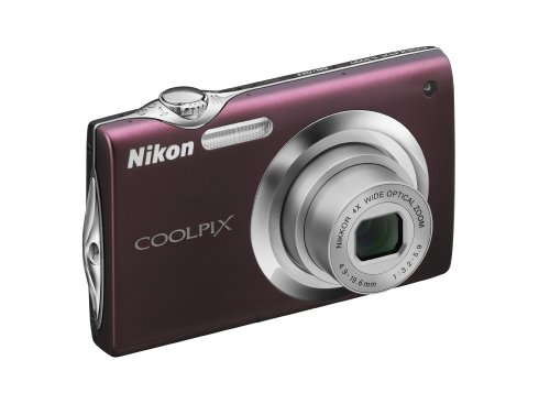 Nikon Coolpix S3000 12.0 MP Digital Camera with 4x Optical Electronic Vibration Reduction (VR) Zoom and 2.7-Inch LCD (Plum)
