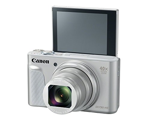 Canon Cameras US 1792C001Canon PowerShot SX730 Digital Camera w/40x Optical Zoom & 3 Inch Tilt LCD - Wi-Fi, NFC, & Bluetooth Enabled (Silver), 6.30 Inch x 5.80 Inch x 2.70 Inch