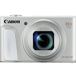 Canon Cameras US 1792C001Canon PowerShot SX730 Digital Camera w/40x Optical Zoom & 3 Inch Tilt LCD - Wi-Fi, NFC, & Bluetooth Enabled (Silver), 6.30 Inch x 5.80 Inch x 2.70 Inch