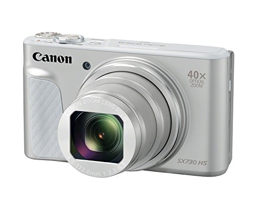 Canon Cameras US 1792C001Canon PowerShot SX730 Digital Camera w/40x Optical Zoom & 3 Inch Tilt LCD - Wi-Fi, NFC, & Bluetooth Enabled (Silver), 6.30 Inch x 5.80 Inch x 2.70 Inch