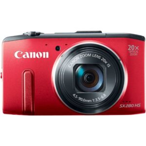 canon powershot sx280 12mp digital camera with 20x optical image stabilized zoom with 3-inch lcd (red) (old model)