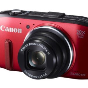 Canon PowerShot SX280 12MP Digital Camera with 20x Optical Image Stabilized Zoom with 3-Inch LCD (Red) (OLD MODEL)