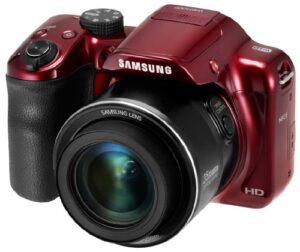 samsung wb1100f 16.2mp ccd smart wifi & nfc digital camera with 35x optical zoom, 3.0″ lcd and 720p hd video (red)