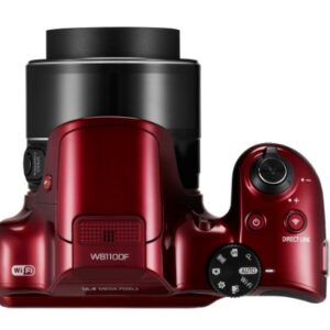 Samsung WB1100F 16.2MP CCD Smart WiFi & NFC Digital Camera with 35x Optical Zoom, 3.0" LCD and 720p HD Video (Red)