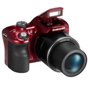 Samsung WB1100F 16.2MP CCD Smart WiFi & NFC Digital Camera with 35x Optical Zoom, 3.0" LCD and 720p HD Video (Red)