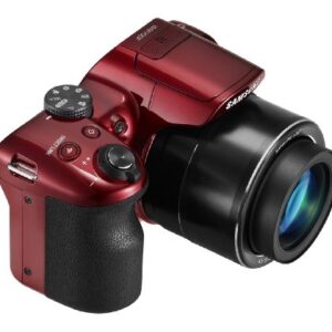 Samsung WB1100F 16.2MP CCD Smart WiFi & NFC Digital Camera with 35x Optical Zoom, 3.0" LCD and 720p HD Video (Red)