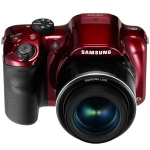 Samsung WB1100F 16.2MP CCD Smart WiFi & NFC Digital Camera with 35x Optical Zoom, 3.0" LCD and 720p HD Video (Red)