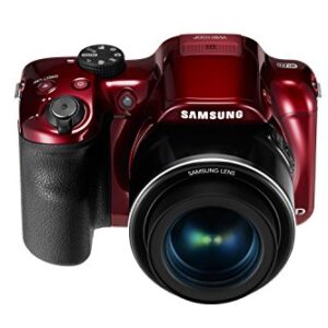 Samsung WB1100F 16.2MP CCD Smart WiFi & NFC Digital Camera with 35x Optical Zoom, 3.0" LCD and 720p HD Video (Red)