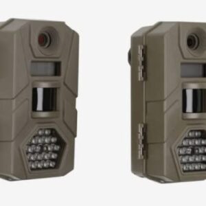 Tasco Trail Camera, 12MP, 2 Pack, Low Glow, Tan, Removable Battery Trays