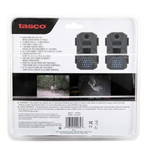 Tasco Trail Camera, 12MP, 2 Pack, Low Glow, Tan, Removable Battery Trays