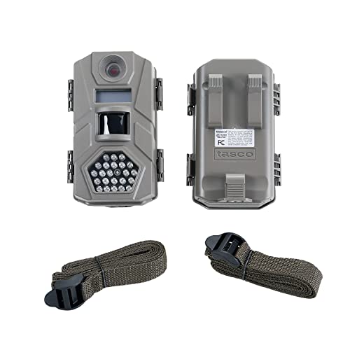 Tasco Trail Camera, 12MP, 2 Pack, Low Glow, Tan, Removable Battery Trays