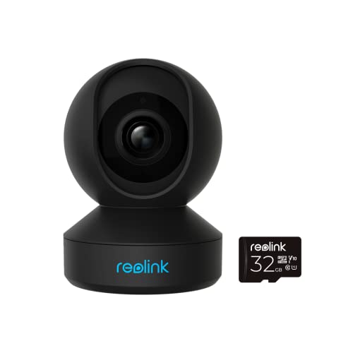 REOLINK E1 Pro 4MP Indoor WiFi Camera Bundle with 32GB Micro SD Card, 2.4/5 GHz Wi-Fi, Two Way Talk, Motion Tracking, Motion Detection for Baby and Pet Monitor