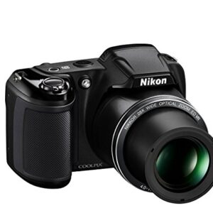 Nikon Coolpix L340 20.2 MP Digital Camera with 28x Optical Zoom and 3.0-Inch LCD (Black) (Renewed)