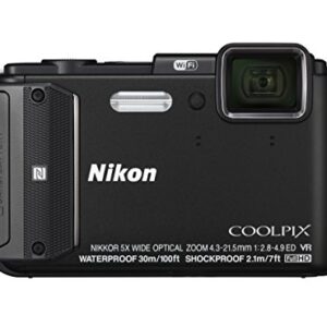 Nikon COOLPIX AW130 Waterproof Digital Camera with Built-In Wi-Fi (Black)