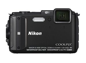 nikon coolpix aw130 waterproof digital camera with built-in wi-fi (black)
