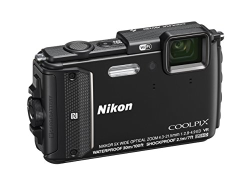 Nikon COOLPIX AW130 Waterproof Digital Camera with Built-In Wi-Fi (Black)