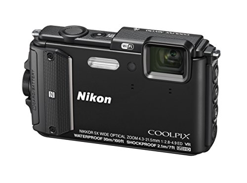 Nikon COOLPIX AW130 Waterproof Digital Camera with Built-In Wi-Fi (Black)