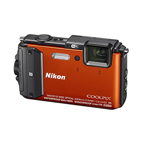 Nikon - Coolpix AW130 16.0-Megapixel Waterproof Digital Camera - Orange