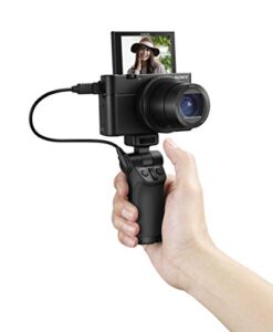 sony dscrx100m5a camera vlogger bundle: rx100 va cyber shot compact digital camera with fast 0.05 af, 24fps, wide coverage & 24-70mm zoom – 4k hd video recording – vct camera / selfie grip – black