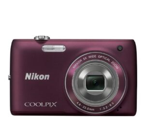 nikon coolpix s4100 14 mp digital camera with 5x nikkor wide-angle optical zoom lens and 3-inch touch-panel lcd (plum)