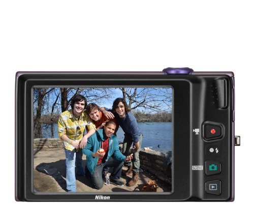 Nikon COOLPIX S4100 14 MP Digital Camera with 5x NIKKOR Wide-Angle Optical Zoom Lens and 3-Inch Touch-Panel LCD (Plum)