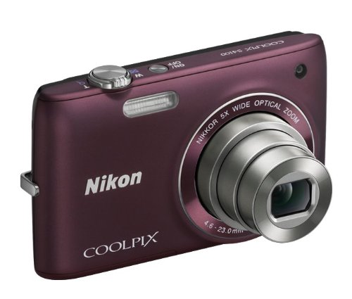 Nikon COOLPIX S4100 14 MP Digital Camera with 5x NIKKOR Wide-Angle Optical Zoom Lens and 3-Inch Touch-Panel LCD (Plum)