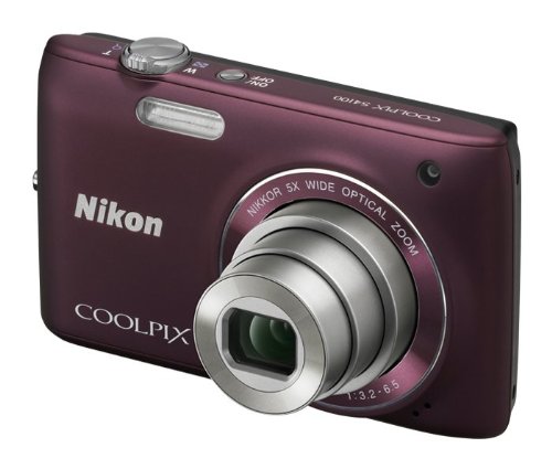 Nikon COOLPIX S4100 14 MP Digital Camera with 5x NIKKOR Wide-Angle Optical Zoom Lens and 3-Inch Touch-Panel LCD (Plum)