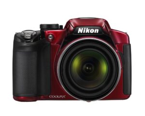 nikon coolpix p510 16.1 mp cmos digital camera with 42x zoom nikkor ed glass lens and gps record location (red)