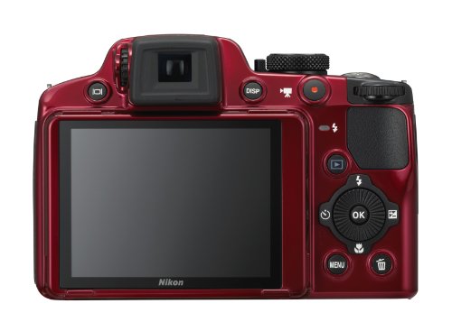 Nikon COOLPIX P510 16.1 MP CMOS Digital Camera with 42x Zoom NIKKOR ED Glass Lens and GPS Record Location (Red)