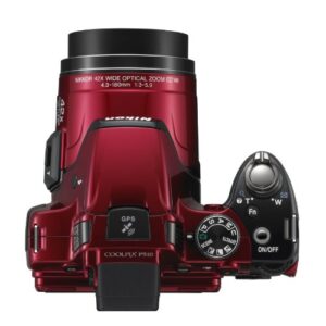 Nikon COOLPIX P510 16.1 MP CMOS Digital Camera with 42x Zoom NIKKOR ED Glass Lens and GPS Record Location (Red)