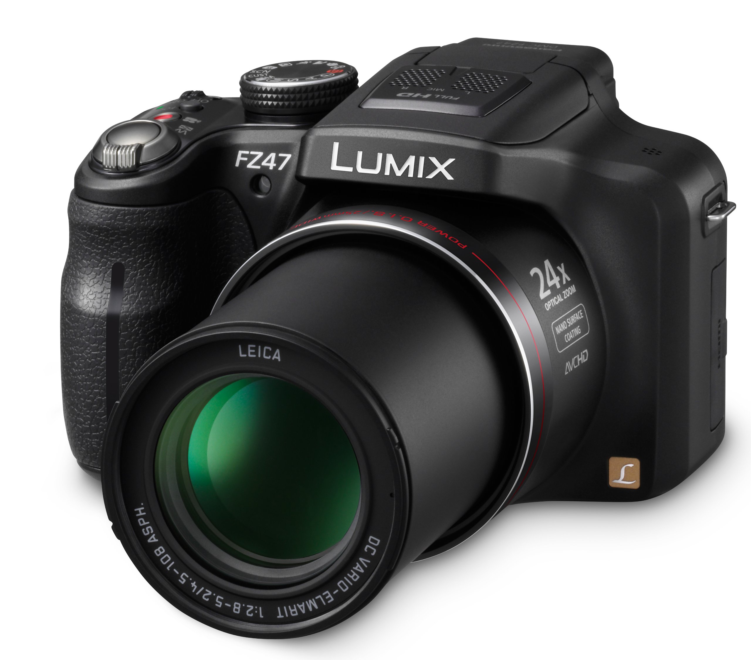 Panasonic Lumix DMC-FZ47K 12.1 MP Digital Camera with 24xOptical Zoom - Black (OLD MODEL)