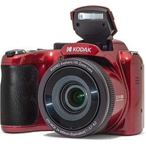 Kodak PIXPRO Astro Zoom AZ255-RD 16MP Digital Camera, 25X Optical Zoom, Red Bundle with Lexar 32GB High-Performance 800x UHS-I SDHC Memory Card + Deco Photo Camera Bag