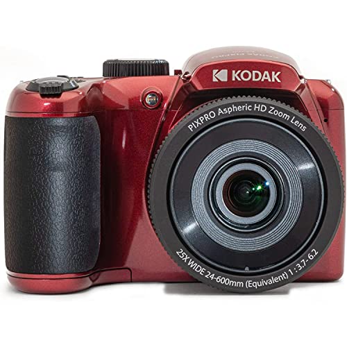 Kodak PIXPRO Astro Zoom AZ255-RD 16MP Digital Camera, 25X Optical Zoom, Red Bundle with Lexar 32GB High-Performance 800x UHS-I SDHC Memory Card + Deco Photo Camera Bag