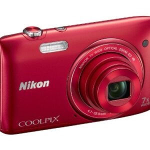 Nikon COOLPIX S3500 20.1 MP Digital Camera with 7x Zoom (Red) (OLD MODEL)