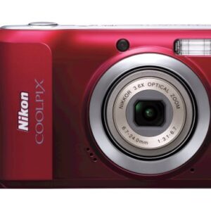 Nikon Coolpix L20 10MP Digital Camera with 3.6 Optical Zoom and 3 inch LCD, (Deep Red)