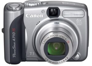 canon powershot a710 is 7.1mp digital camera with 6x image-stabilized optical zoom