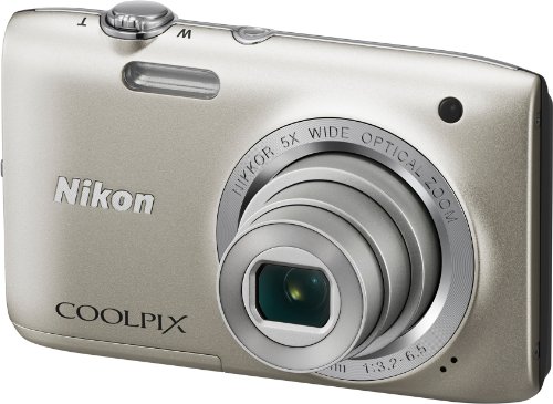 Nikon Coolpix S2800 20.1 MP Point & Shoot Digital Camera with 5X Optical Zoom International Version, Silver