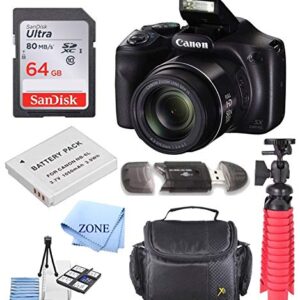 Canon PowerShot SX540 HS 20.3MP Digital Camera with 50x Optical Zoom + 64GB Delux Accessory Bundle