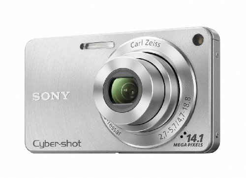 Sony DSC-W350 14.1MP Digital Camera with 4x Wide Angle Zoom with Optical Steady Shot Image Stabilization and 2.7 inch LCD (Silver)