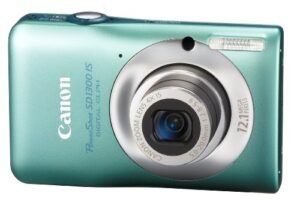 canon powershot sd1300is 12.1 mp digital camera with 4x wide angle optical image stabilized zoom and 2.7-inch lcd (green)