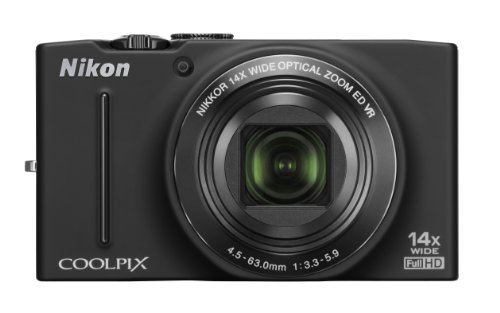 Nikon COOLPIX S8200 16.1 MP CMOS Digital Camera with 14x Optical Zoom NIKKOR ED Glass Lens and Full HD 1080p Video (Black) (Discontinued by Manufacturer)