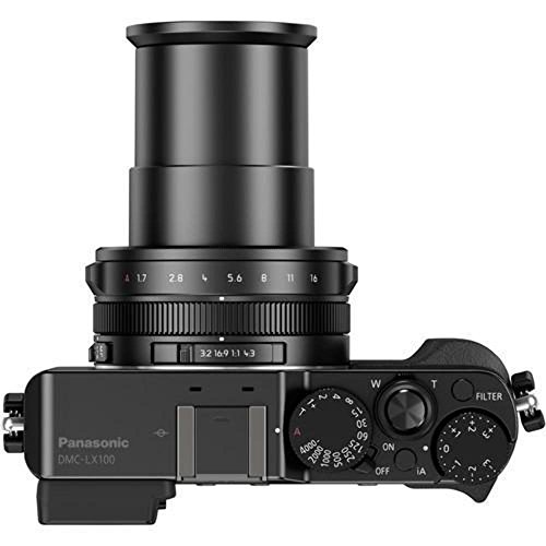 Panasonic LUMIX LX100 4K Point and Shoot Camera, 3.1X LEICA DC VARIO-SUMMILUX F1.7-2.8 Lens with Power O.I.S., 12.8 Megapixel, DMC-LX100K (USA BLACK)