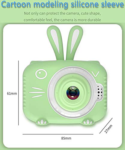 Kids Digital Camera, Kids Video Camera Recorder Shockproof Cameras HD 8 Mega Pixel 2 Inch IPS Screen Kids Mini Camera with 32GB SD for Girls Boys Gifts(Green)