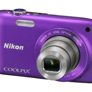 Nikon COOLPIX S3300 16 MP Digital Camera with 6x Zoom NIKKOR Glass Lens and 2.7-inch LCD (Purple)