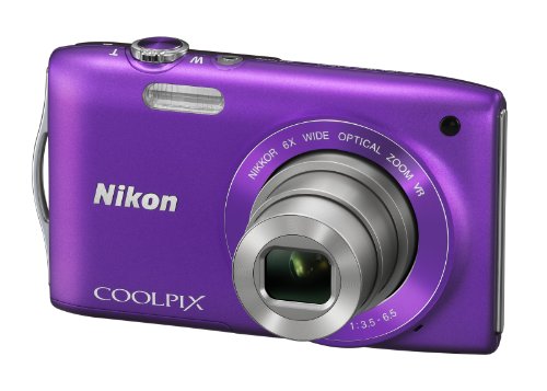 Nikon COOLPIX S3300 16 MP Digital Camera with 6x Zoom NIKKOR Glass Lens and 2.7-inch LCD (Purple)