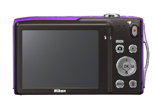 Nikon COOLPIX S3300 16 MP Digital Camera with 6x Zoom NIKKOR Glass Lens and 2.7-inch LCD (Purple)