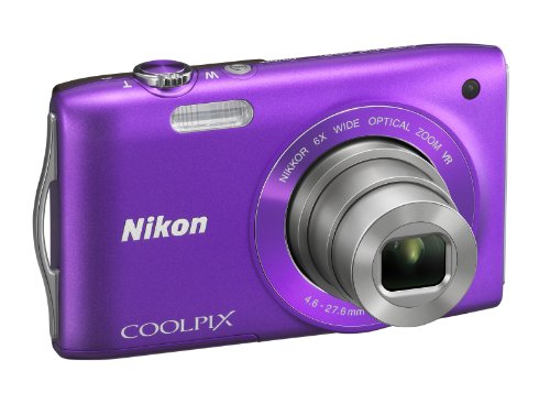 Nikon COOLPIX S3300 16 MP Digital Camera with 6x Zoom NIKKOR Glass Lens and 2.7-inch LCD (Purple)