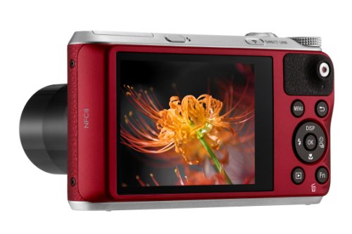 Samsung WB350F 16.2MP CMOS Smart WiFi & NFC Digital Camera with 21x Optical Zoom, 3.0" Touch Screen LCD and 1080p HD Video (Red)